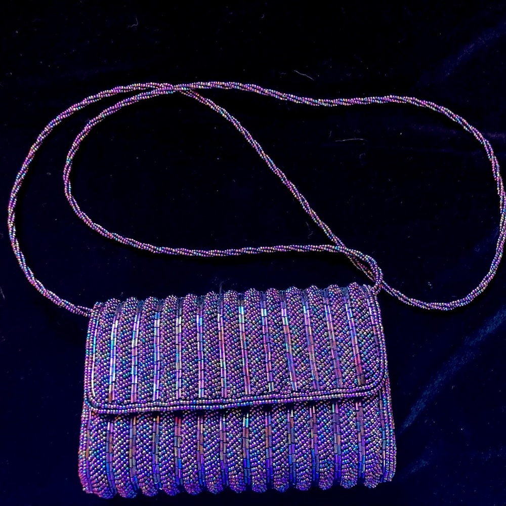 Inge Christopher Beaded iridescent, Crossbody Purse